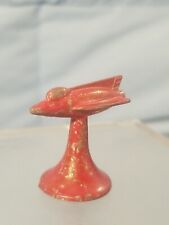 Vtg 1930's Cracker Jack Price Red Standup Cast Metal Spaceship Space Ship UFO picture
