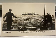 Rppc final Voyage of the Uss President Lincoln Postcard picture