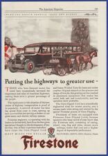 Vintage 1925 FIRESTONE Gum Dipped Cord Tires Garage Ephemera 20's Print Ad picture