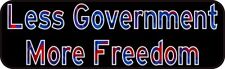 10in x 3in Less Government More Freedom Vinyl Sticker Car Vehicle Bumper Decal picture