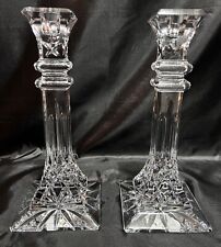 STUNNING Pair of Waterford Crystal “Lismore” 10” Candlesticks Near Mint picture