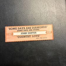 1 JUKEBOX TITLE STRIP John Denver Some Days Are Diamonds/Country Love Rca 45 picture
