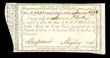 1791-92 dated Andrew Kingsbury signed Payment Note - Post American Revolutionary picture