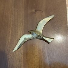 Vintage Brass Flying Seagull Bird Wall Hanging Mid Century Modern MCM 8” picture