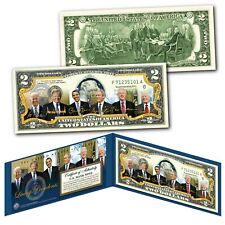 LIVING PRESIDENTS including JOE BIDEN & TRUMP Authentic U.S. $2 Bill w/COA picture