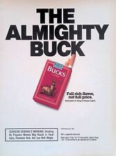 Bucks Filter Cigarettes Advertising Print Ad Cycle World Magazine April 1991 picture
