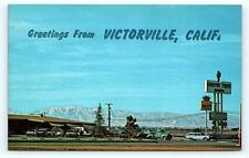 VICTORVILLE, CA California ~ GREEN TREE INN Rt. 66? c1950s Roadside  Postcard picture