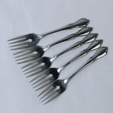 Lot of 5 Oneida Community Oneidacraft Deluxe Stainless Dessert Forks picture