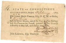1780's dated Pay Order Signed by Oliver Wolcott Jr. - Connecticut - American Rev picture