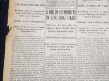1920 DECEMBER 10 NEW YORK TIMES - 5 DIE IN 52 MINUTES IN SING SING CHAIR-NT 8480 picture