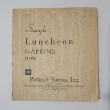 Vintage 60s Luncheon Napkins Salesman Sample Book 10 Variations picture