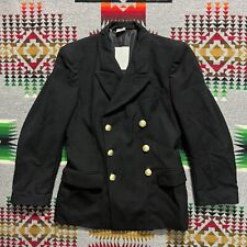 Vintage British Military Peacoat Size 164/92/76 Black With Gold Buttons EUC A8 picture