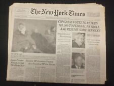 1996 JAN 6 NEW YORK TIMES NEWSPAPER -760K TO RETURN TO FEDERAL PAYROLL - NP 7028 picture