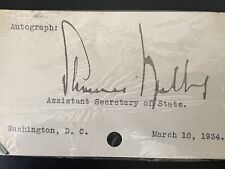 UNKNOWN Signed/Autographed 1934 Assistant US Secretary of State 3