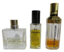 Perfume 3 bottles lot part full Norell New York, Chanel no 5, Celine Dion picture
