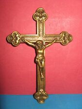 Bronze Catholic Cross with Crucifixion - very rare picture