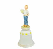 Norman Rockwell bell porcelain figurine river shore five cents a glass 1978 vtg  picture