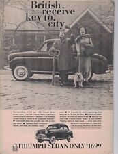 1958 Triumph Sedan with bulldog Original ad - scarce image picture