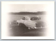 Photograph Vintage 1950 Oldsmobile Automobile Cars Parked By A Lake Trees 1950's picture