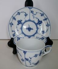 Vintage Royal Copenhagen Denmark Blue Fluted Tea Cup & Saucer #2162 picture