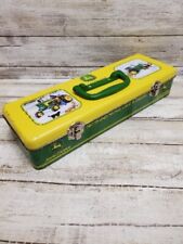 JOHN DEERE Tractor: Collectible Metal Tin - Mini Toolbox, Lunchbox, Storage Box picture