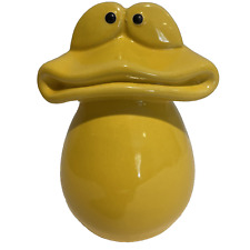 Vintage Estate Ceramic Silly Duck Smiling Yellow Colorful Kitschy 6