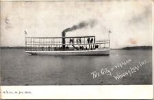 Postcard The City of Warsaw Boat in Winona Lake, Indiana picture