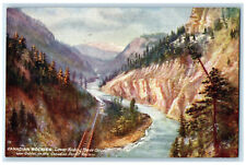 c1910 Lower Kicking Horse Canon Canadian Rockies Oilette Tuck Art Postcard picture