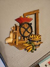 Vintage Homco Home Interior metal wall hanging décor Corn sheller 1978 picture