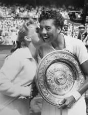 Althea Gibson United States holds Rosewater Plate congratulated- 1957 Old Photo picture