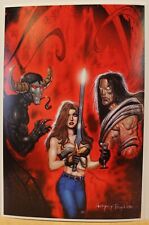MAIDEN HELL COMIC BOOK  TONY MOY AUTOGRAPHED BAD GIRL LADY DEATH VAMPIRELLA   picture