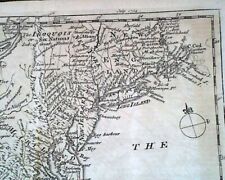 Nice AMERICAN COLONIES Colonial MAP & George Washington at 22 Yrs. 1754 Magazine picture