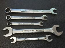 5 Craftsman USA (-V-) Wrenches SAE Open 5/8-3/4, 3/8-7/16, Combo 15mm, 11mm, 9mm picture