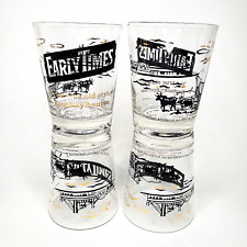 Vintage 4 Louisville Early Times Bourbon Whiskey Kentucky Rocks Glasses 16 Oz picture