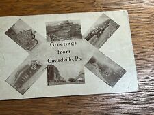 Antique Postcard Greetings From Girardville Pa - Circa 1913 - Street Views picture