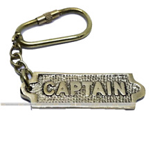 LOT OF 50 SOLID BRASS CAPTAIN KEY CHAIN KEY RING FOB NAUTICAL MARINE GIFT ITEM picture