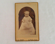 Vintage Cabinet Photo From LeMars, Iowa of Baby in Christening Dress picture