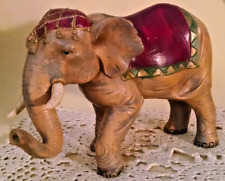 FONTANINI ELEPHANT DEP ITALY 1992 #270 VINTAGE NATIVITY VILLAGE RED GREEN GOLD. picture