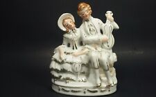 30's, Courting Victorian Woman and Man figurine playing violin picture