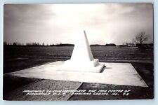 Richland County IL Postcard RPPC Photo Monument To Commemorate Center Population picture