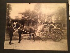 Antq. Mounted Photo Young Ladies In Carriage 1900 Lincoln NE Luse Barrick Erford picture