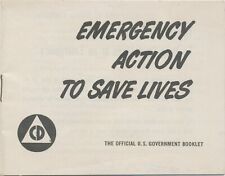 1951 Civil Defense CD Official Government Booklet Emergency Action to Save Lives picture