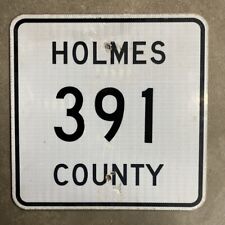 Ohio Holmes County highway 391 route marker road sign 18x18 1980s S570 picture