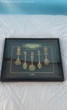 1988 VTG Korea Games XXIVTH Olympiad Seoul Brass Spoon Set Rare Samsung Ed Art picture