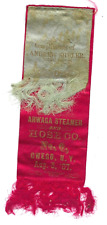 Antique Andrew Shuler Ahwaga Steamer & Hose Co No. 6 Owego, NY Aug 5 1887 Ribbon picture