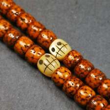 Gandhanra 1 Pair of Fish Bone Skull Beads,Marker Beads for Mala Necklace,0.3
