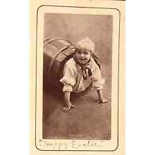 Vintage Postcard - Oh You - Boy in A Barrel picture