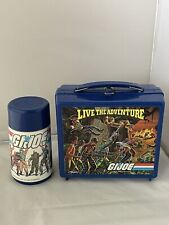 VINTAGE 1986 G.I.JOE REAL AMERICAN HERO PLASTIC ALADDIN LUNCHBOX + THERMOS CLEAN picture