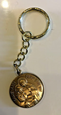 Vintage Catholic Saint Anne Pray for Us Key Chain Ave Maria picture