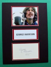 GEORGE HARRISON AUTOGRAPH artistic display The Beatles picture